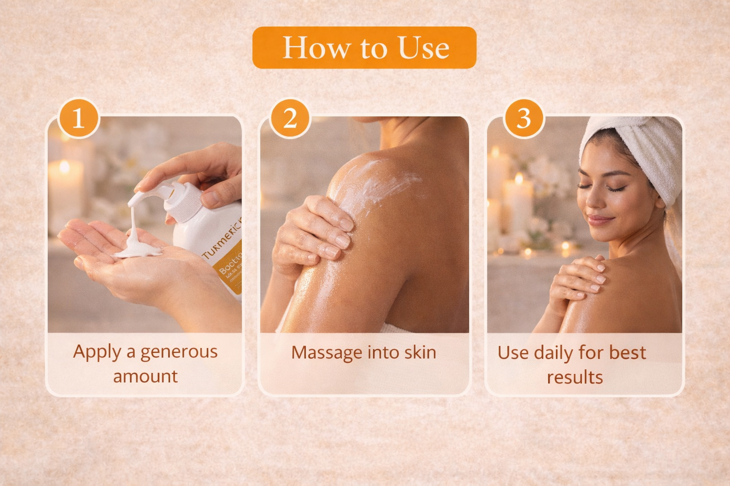 SereneAura Turmeric Brightening Body Lotion-Hydrating & Glow-Enhancing