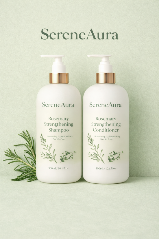 SereneAura Rosemary Strengthening Shampoo & Conditioner)